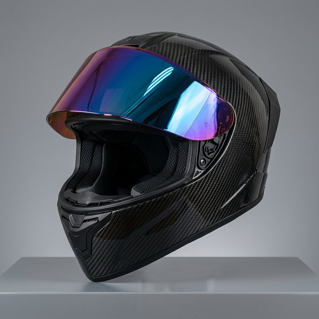Helmet Glossy Black Blue | Koralyne™