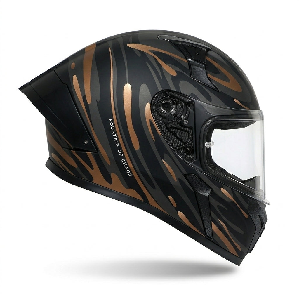 Helmet Black with gold