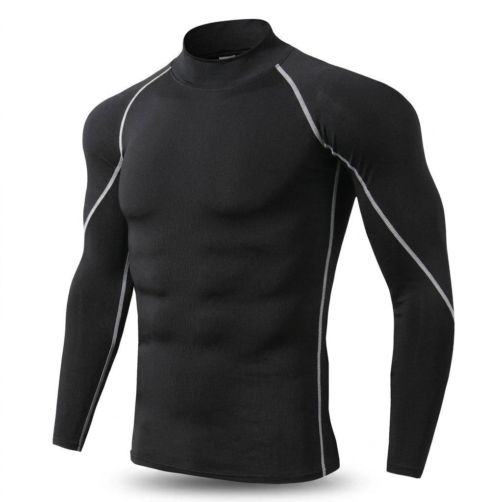 Black Striped Thermal Base Layer
