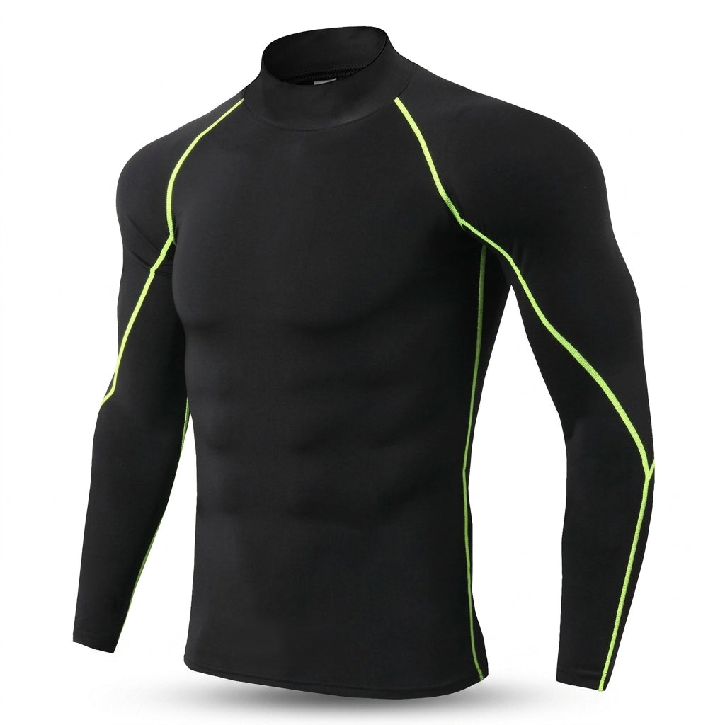Black Striped Thermal Base Layer