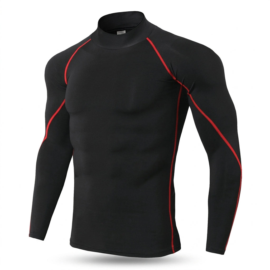 Black Striped Thermal Base Layer